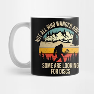 Funny Disc Golf Basket Wandering Art For Disc Golf Players Mug